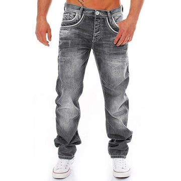 Aidase Men Jeans Solid Straight Pants Hip Hop Male Casual Streetwear Boyfriend Style Denim Trousers Stretch Baggy Jeans Men's Pants aidase-shop